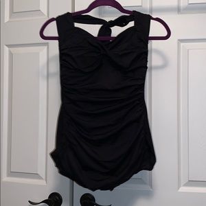 Halter top black one piece